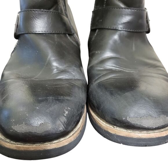 Polar Fox Wyatt Men's Boots Black Zipper Buckle Motorcycle MPX608005 , Size 8 - Picture 10 of 15